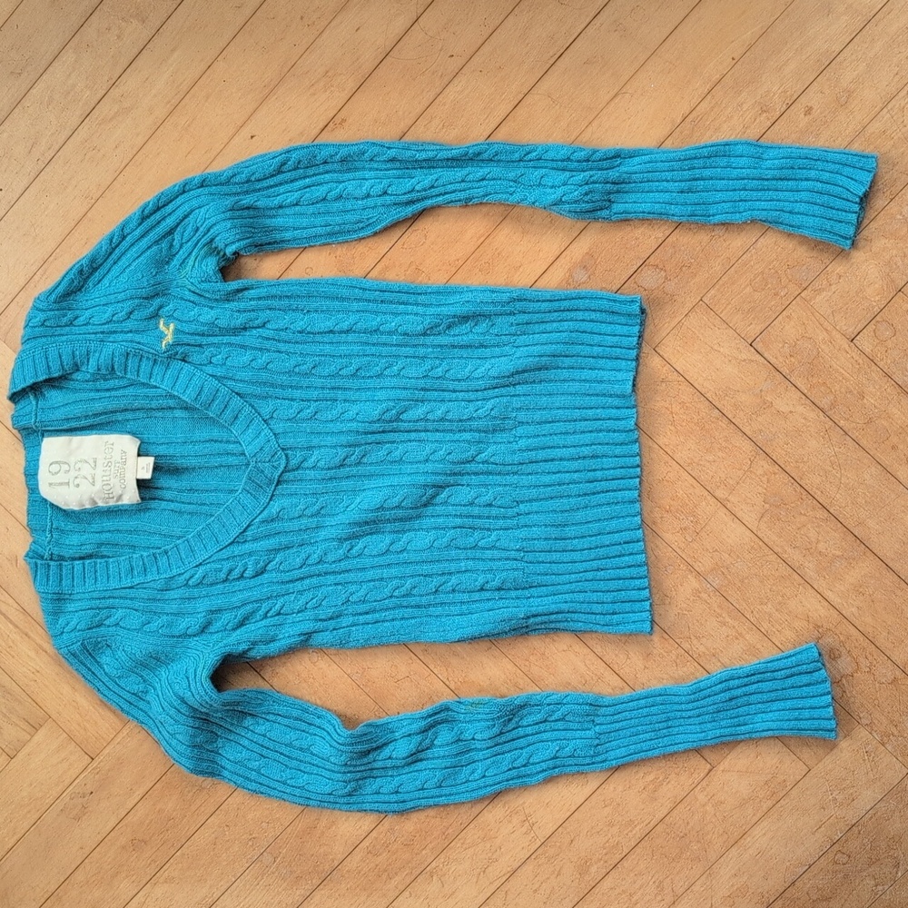 Turquoise Hollister Y2K crop sweater size S